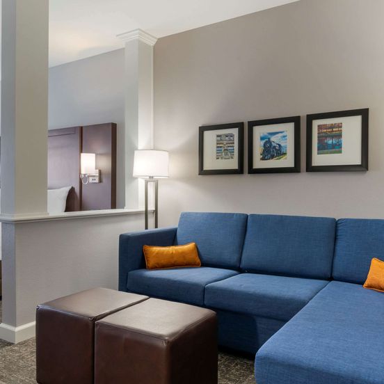Living room view of Comfort Suites