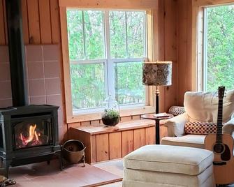 Cozy Cottage on a Private Wooded Lot, Steps From Lake Charlevoix Waterfront! - Charlevoix - Living room