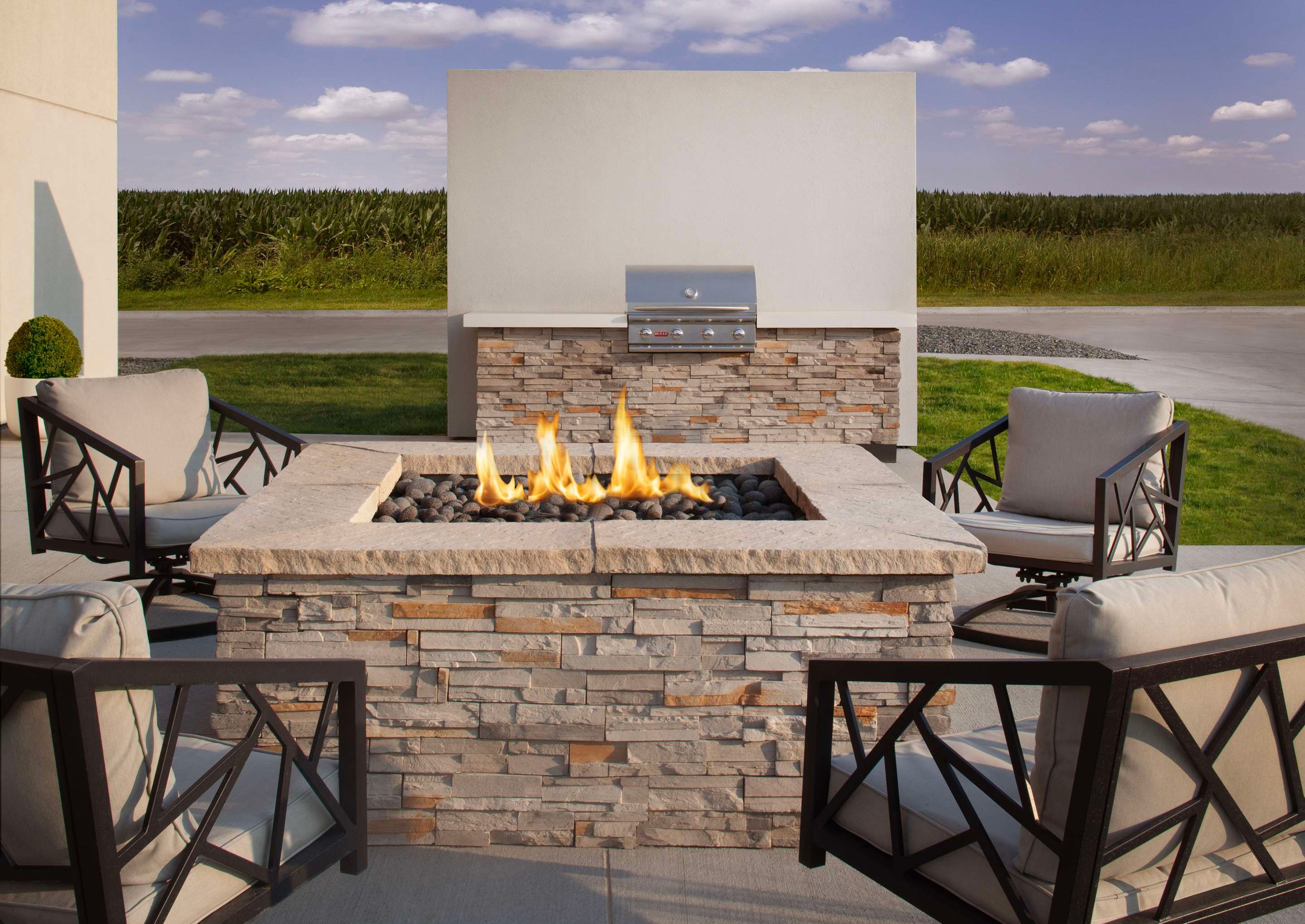 Patio view of Hampton Inn Ogallala