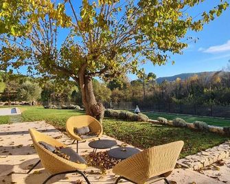 Magnifique Mas provençal du 18ème siècle alliant pierres et charme contemporain - Bagnols-en-Forêt - Patio