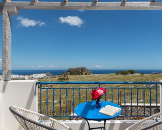 'Lindian Myth' Sea View Studios - Lindos - Balcón