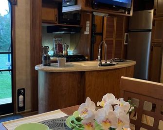 Flex RV Travel trailer parked on a beautiful 4 acre lot, overseeing forest land. - Nisku - Kuchyň
