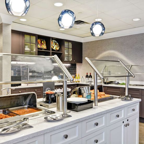 Buffet view of Homewood Suites Fredericksburg