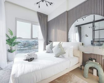 StayShort - Soothing Studio Apartment in Collective Tower at Dubai Hills - Dubai - Bedroom