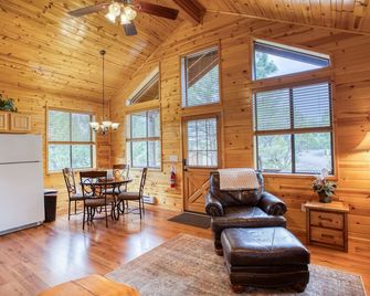 Cozy cabin for 2, private hot tub, King size bed! - Heber-Overgaard - Living room