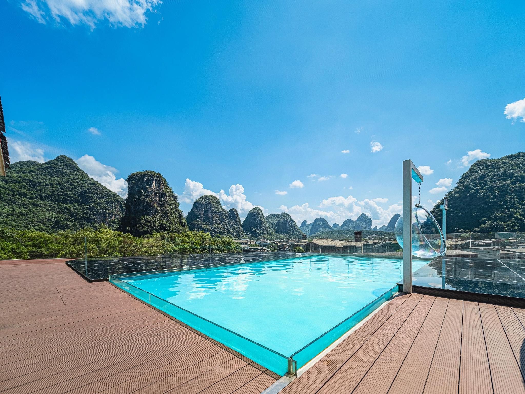 Grand Rezen Hotel Yang Shuo - غويلين - شرفة