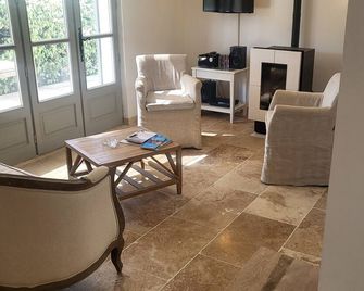 Spacious 4 bedroom mas with AC, WiFi, wonderful view in a nice and quite place - Roussillon - Obývací pokoj
