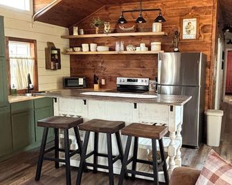 Paws and Unwind at Black Dog Cabins, 2-bedroom cabin 1/2 mile South of Rend Lake - Benton - Kitchen