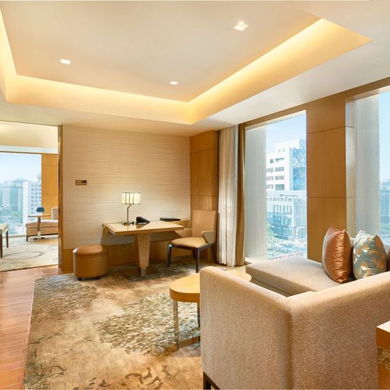 Living room view of Pan Pacific Beijing