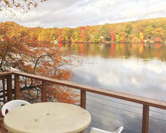 Lakeside Cottage Overhanging The Water, Beautiful Window Views Across The Lake - Ledyard - Balcony