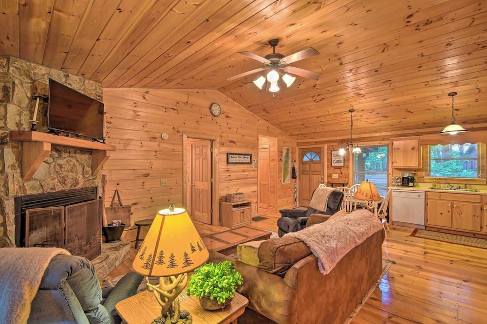 'Pinot & Pine' Chic Log Cabin ~ 5 Mi to Blue Ridge - Blue Ridge - Sala de estar