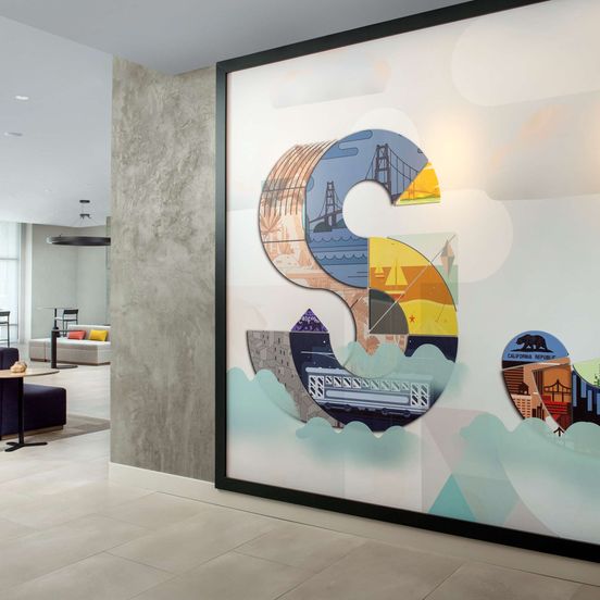 Lobby view of Hilton Garden Inn San Jose Airport