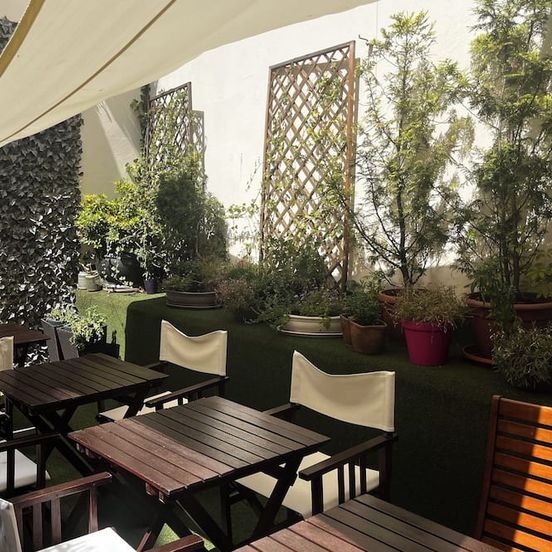 Patio view of Castle Inn