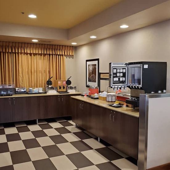 Buffet view of Hampton Inn Butte