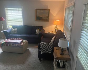 Cozy 2-bedroom condo in enchanting Petoskey with WiFi, AC. State Park, Bike Path - Petoskey - Living room