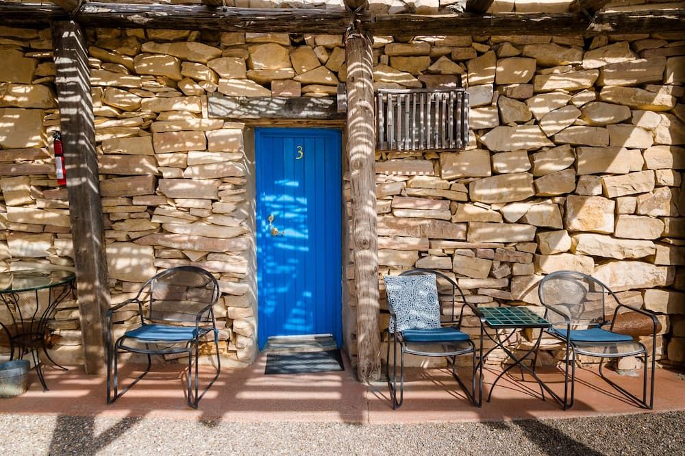 Patio view of San Carlos Room with sweeping views of West Texas