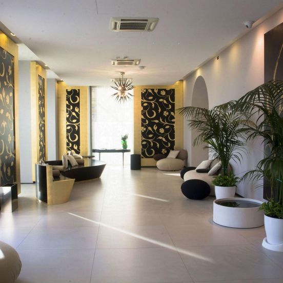 Lobby view of Palazzo Salgar