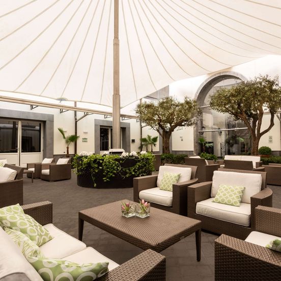 Patio view of Palazzo Caracciolo Naples