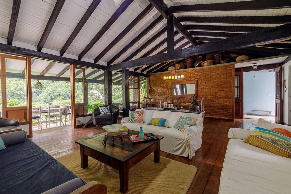 Luxobrasil #rj02 House Pedra Da Gávea 04 Rooms Joá Seasonal Rent - ريو دي جانيرو - غرفة معيشة