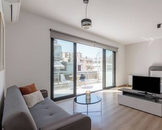 Leochares Lifestyle Apartments - Athény - Obývací pokoj