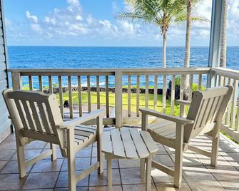 Oceanfront Home W/Private Pool. Usa Military & Fire - Repeat Guest Discount! - Pahoa - Balkon