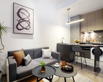 base-Sanlitun Serviced Apartment - Pekín - Sala de estar