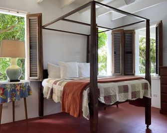 Spacious villa with private garden and pool and fantastic Caribbean views - Gingerland - Bedroom