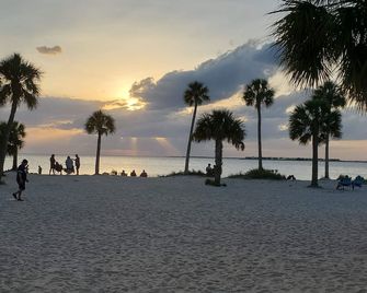 Palm Cottage King Bed Tropical Yard - Tarpon Springs - Strand