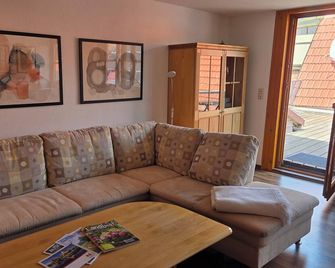 Apartment 'Saskia' with a wonderful view of the old town and roof terrace! - Hammelburg - Sala de estar