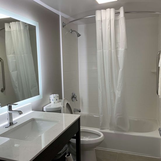 Bathroom view of Motel 6 Rockford. Il