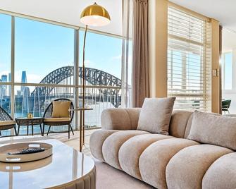 Sydney's Landmark Views from Luxury 2Bd Apt - 悉尼 - 客廳