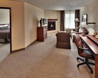 Free Wi-Fi, Indoor Pool and Hot Tub | Free Breakfast + Fireplace - West Des Moines - Living room
