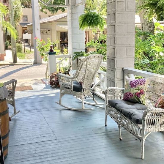 Patio view of Old Powder House Inn