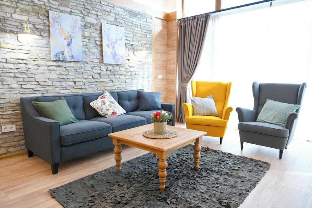 Villa Letizia & Raphael w Sauna near Pirin Golf Resort - Razlog - Salon
