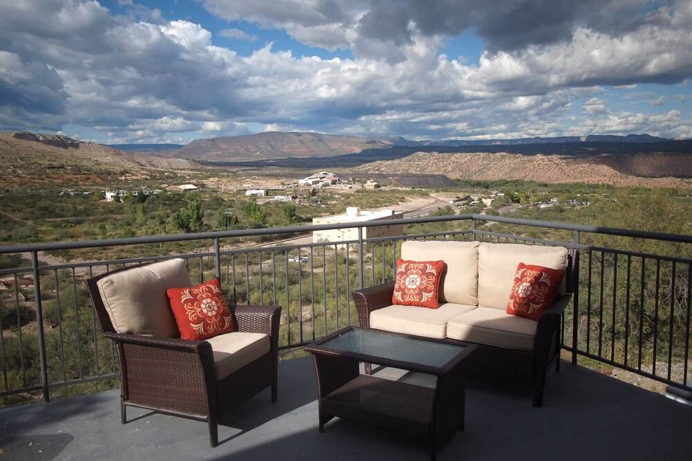 Balcony view of The Historic Clarkdale Lodge is your adventure headquarters!