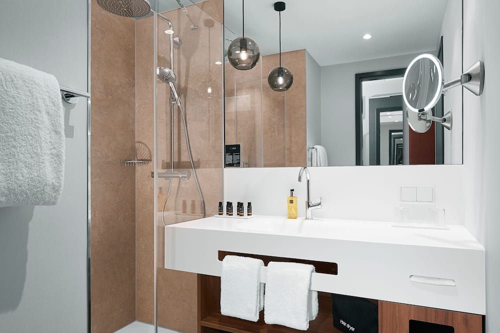 Bathroom view of H2 Hotel Budapest