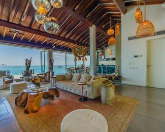 Luxobrasil #rj708 Mansion Yndu Joá 05 Suites House Seasonal Rent - Rio de Janeiro - Wohnzimmer