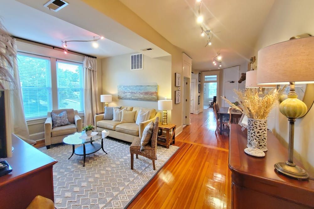 Living room view of Historic Urban Downtown Loft 2 Bedroom 2 Bath