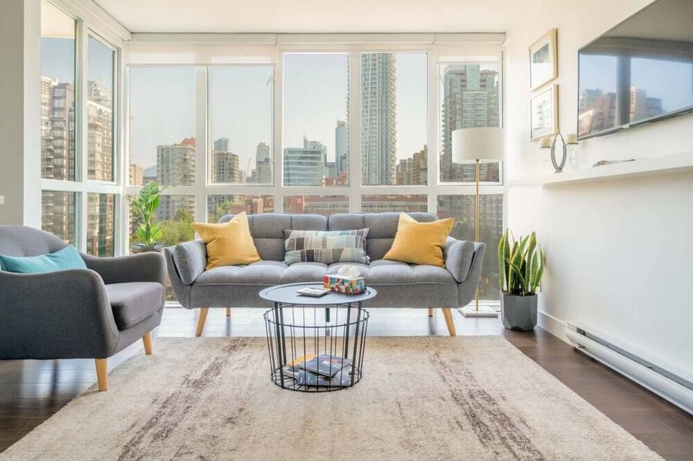 Sunset Beach Walk 2bd+2ba+1prk Yaletown - Vancouver - Vardagsrum