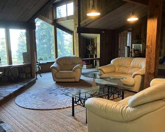 Spacious Redwood Forest Retreat Stunning View 45acre WiFi - Los Gatos - Living room