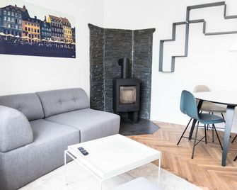Lovely 2-BR with a large balcony in Nørrebro - 65 - Copenhague - Sala de estar