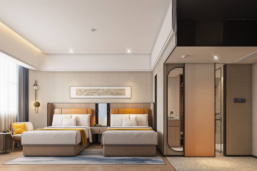 Five Rams City Hotel - גואנגג'ואו - חדר שינה