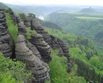 Holiday House With 12 Beds In A Quiet Forest Location - Reinhardtsdorf-Schöna - Vista del exterior
