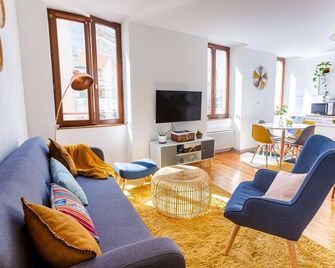 Duplex lumineux 2 chambres centre zone piétonne - Valence - Living room