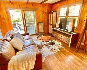 Mountain Creek Cabin Very Private 13 Acres With Trails, Creeks. Bordering Usnf! - Blairsville - Wohnzimmer