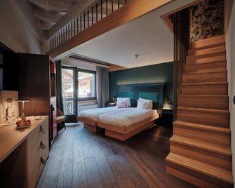 National Zermatt - Matterhorn Views, Sunnegga Gateway & Spa - צרמאט - חדר שינה