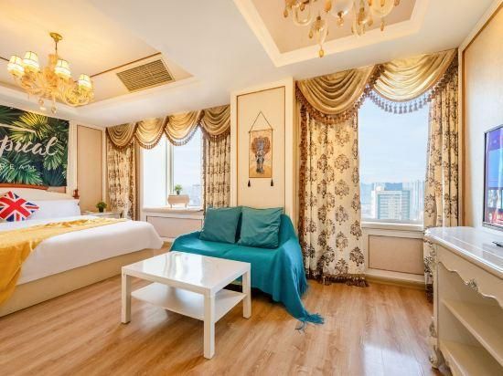 Ganghui Four Seasons Hotel Apartment (Dalian Railway Station Zhongshan Square) - Dalian - Bedroom