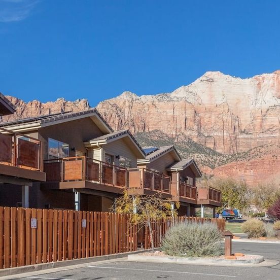 Outdoors view view of Townhome 5 in Springdale, at Zion National Park