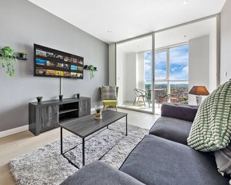 Sky Scraper London Luxury 1BR Roof Terrace and Gym - Londres - Sala de estar