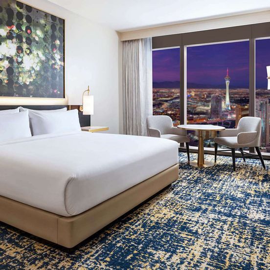 Bedroom view of Las Vegas Hilton at Resorts World